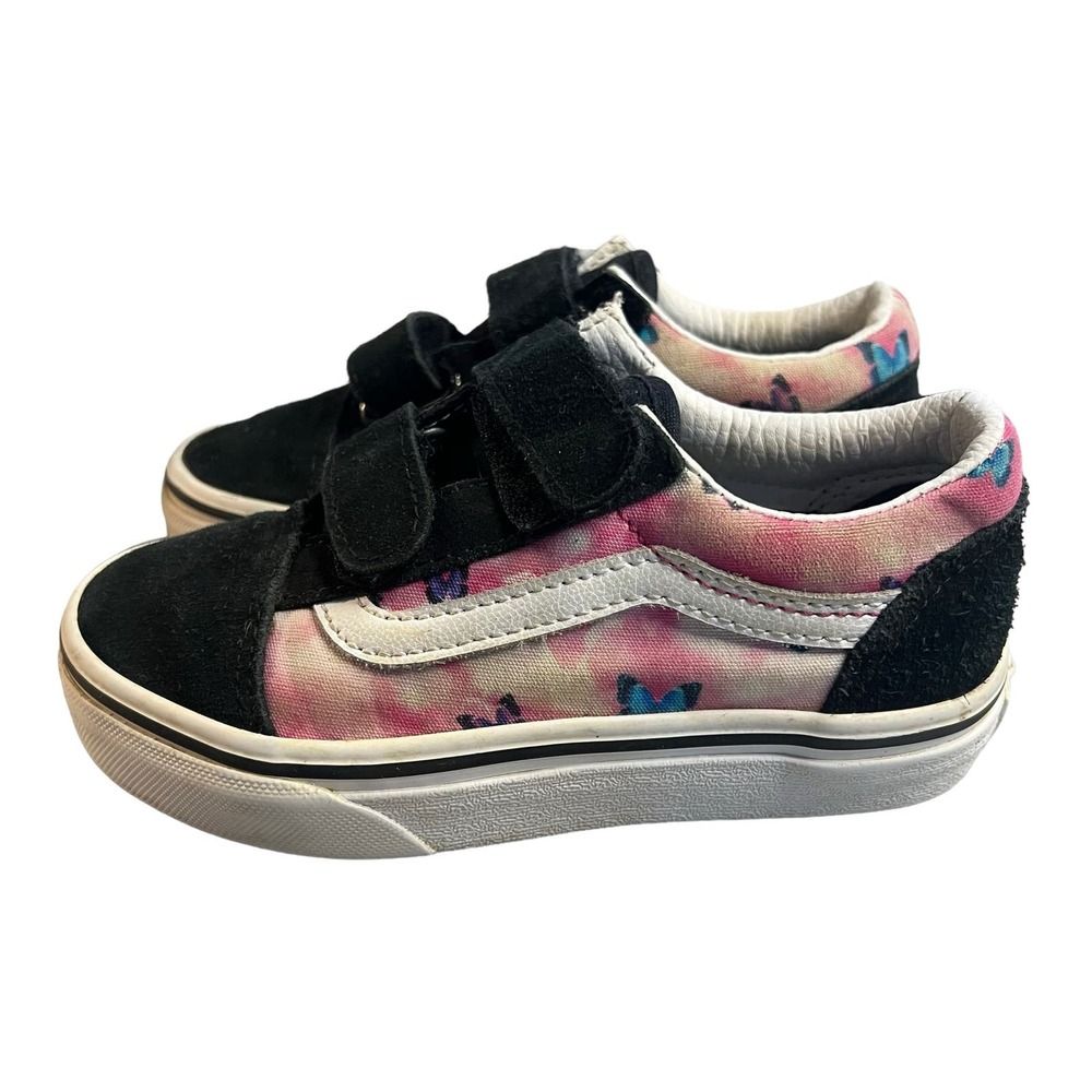 Vans Kids Pink Black Tie-Dye Velcro Sneakers - Picture 6 of 10
